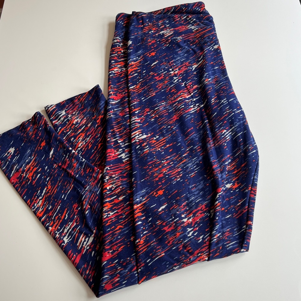 Lula Roe Blue & Red TC Leggings